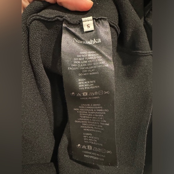 Nanushka black knit Noa midi dress - Picture 10 of 11